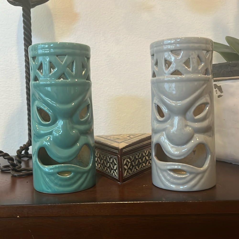 Tiki Face Vases